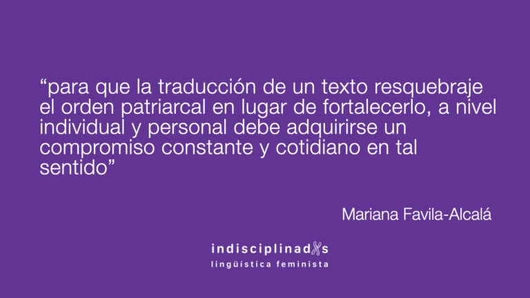 Cita de texto de Mariana Fávila