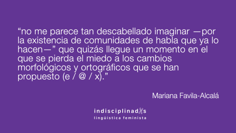 Cita de texto de Mariana Fávila